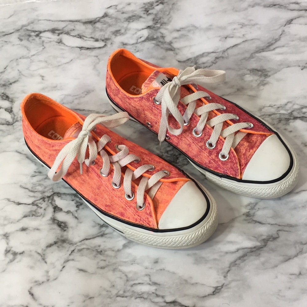 Converse Neon Orange Tye Dye All Star